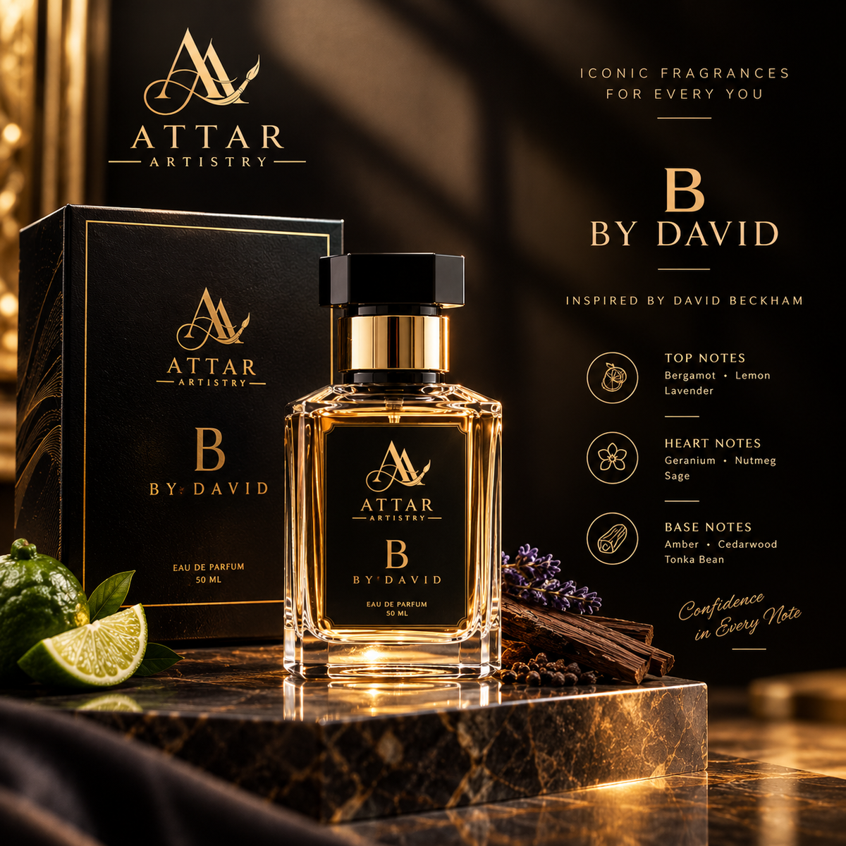 B by David Eau de Parfum 50ml | Attar Artistry